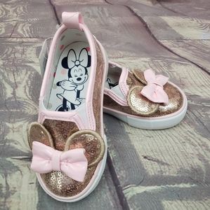 Disney Minnie Mouse Sequin Slip-on Sneakers Sz 5/6